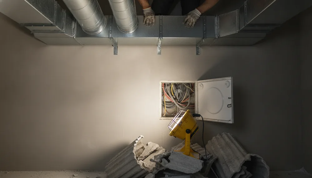 Conduits de ventilation en amiante-ciment remplacés à Robertsau, Strasbourg