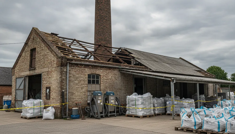 Atelier de briqueterie décoiffé avant reconversion à Lingolsheim
